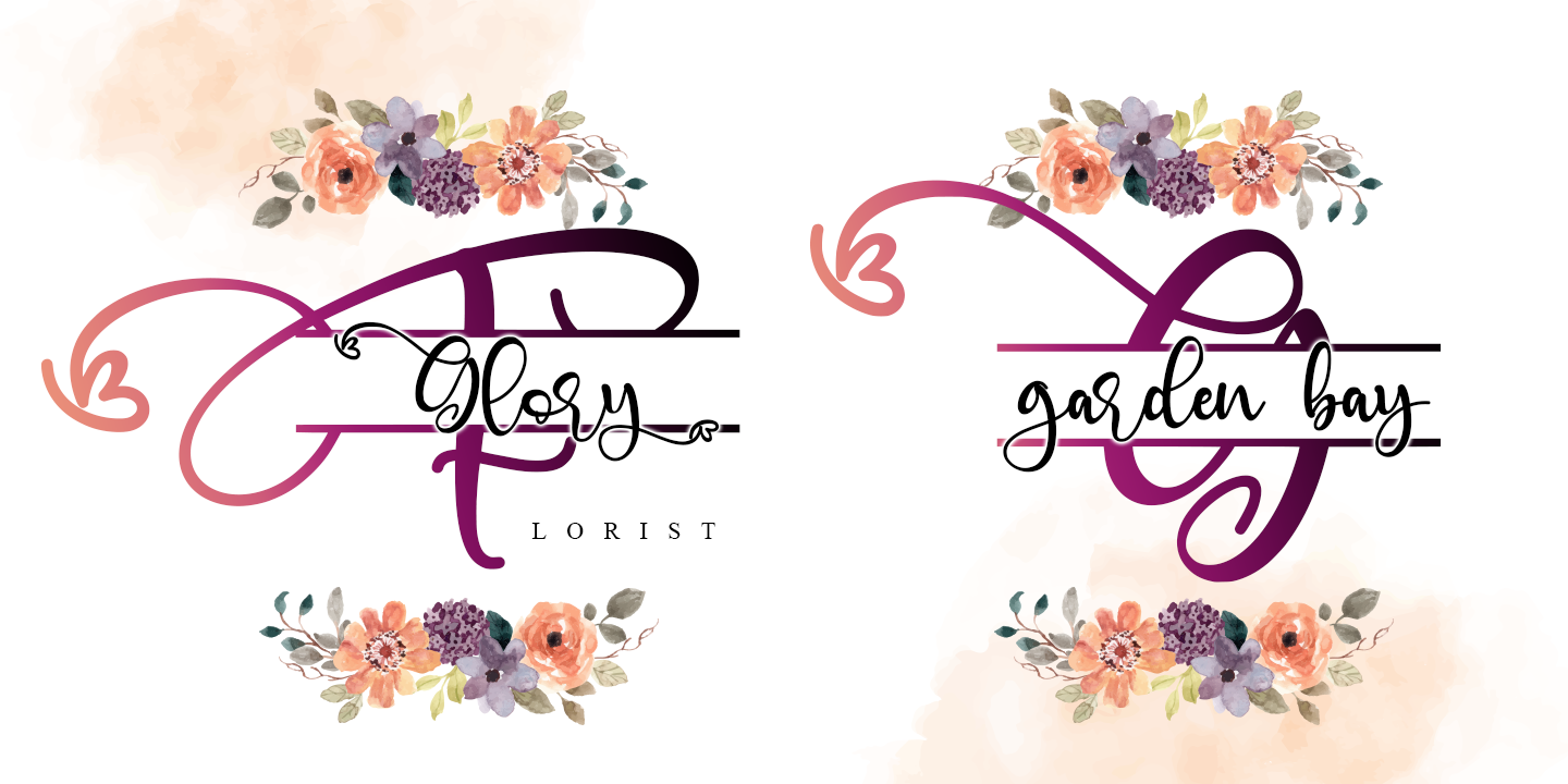 Angelynn Monogram Titling Italic Font preview